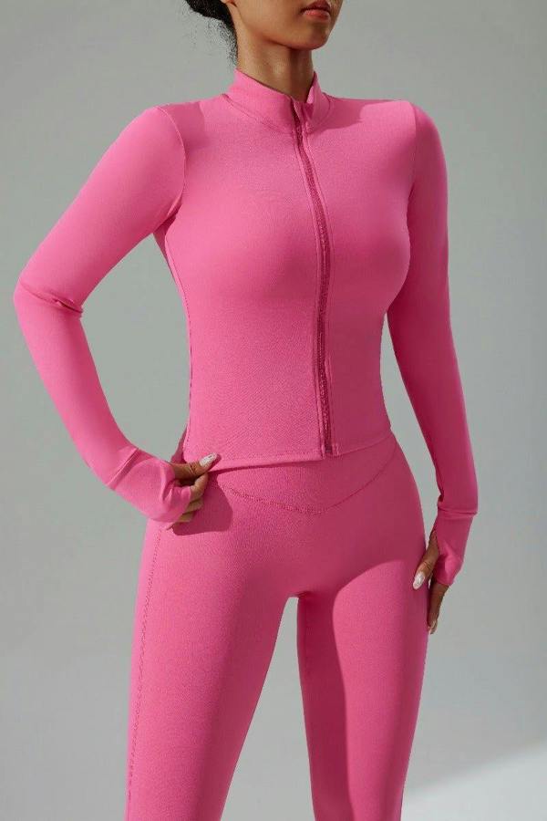 Anniou Slim Fit Sports Jacket - pink