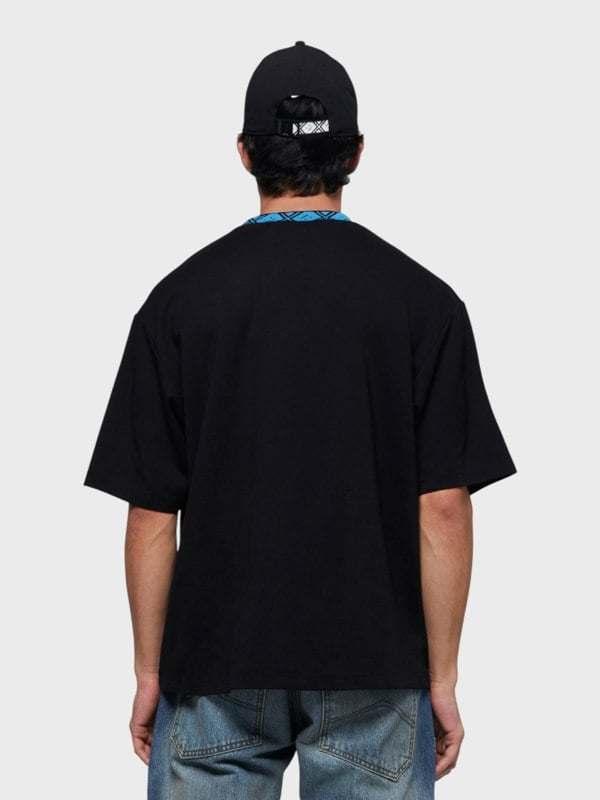 Acne Studios Collar Logo T Shirt Black Blue