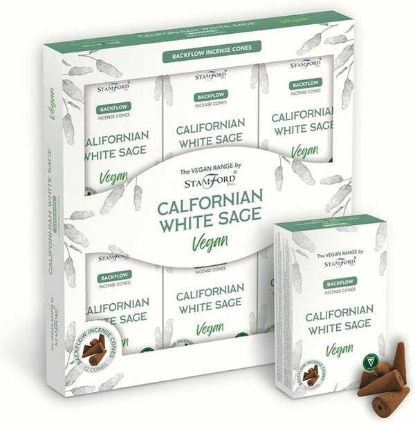Stamford Vegan Backflow Incense Cones for Home Fragrance, 72 cones