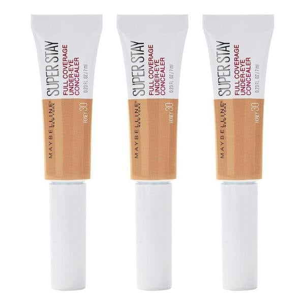 Maybelline New York 3 x Maybelline Superstay Full Coverage Under-Eye Concealer 6ml - 30 Honey