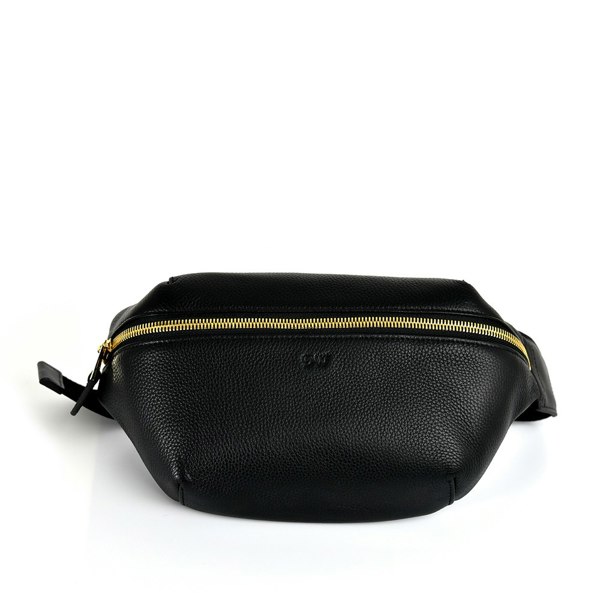 David WeJ Leather Belt Bag - Black