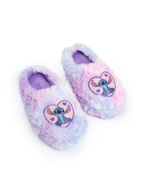 Lilo & Stitch Girls Multicoloured Heart Character Mule Slippers