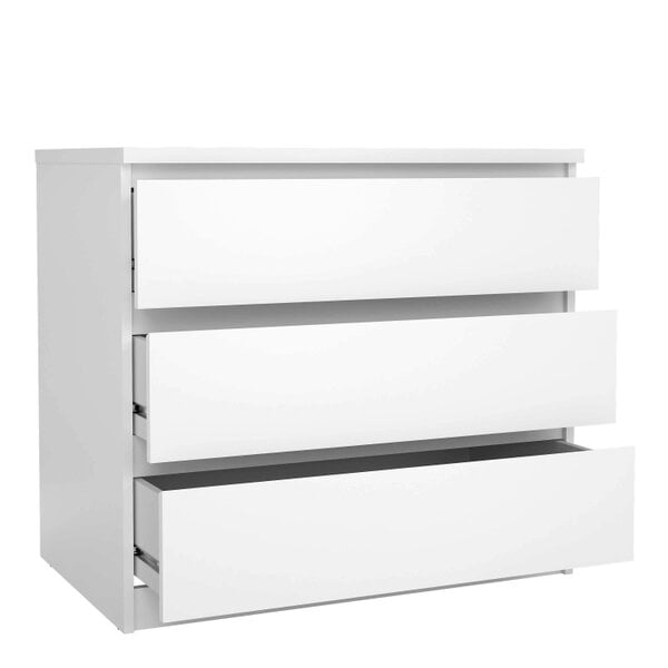 Wyld Haus Budapest White Wooden Storage Chest 3 Drawers