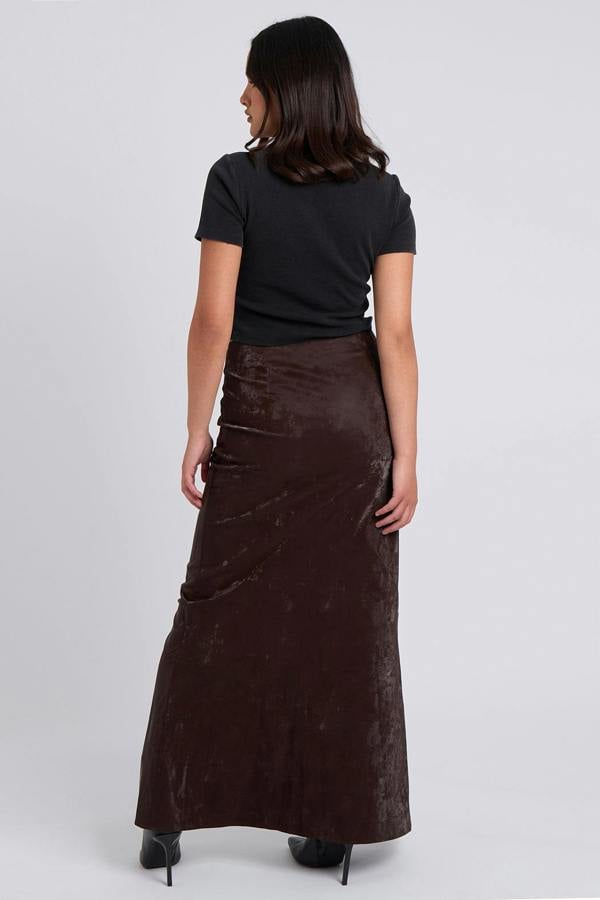 Urban Bliss Washed PU Maxi Skirt