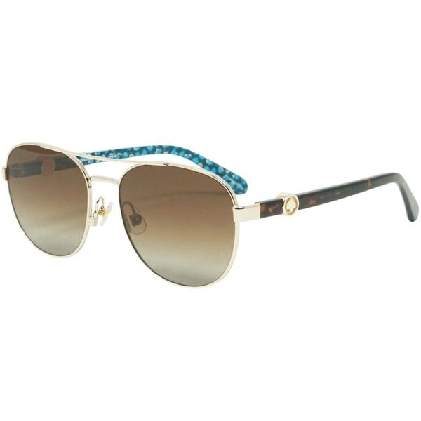 Kate Spade Brown Lens Gold Havana Sunglasses