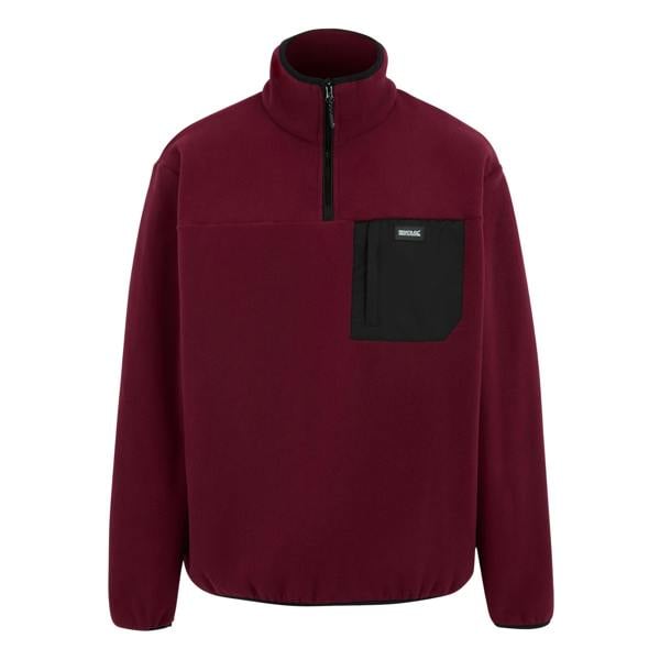 Regatta Mens Frankie Half Zip Fleece Top - Dark Maroon