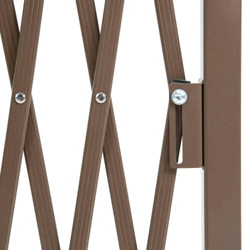 Bobobiy Expanding Trellis Fence, Freestanding Movable Fence, Foldable Garden Screen Panel, 300 x 103.5 cm, Dark Brown