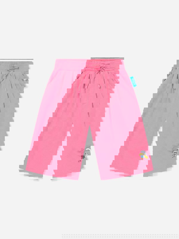 Emporio Armani Girls Smurfette Logo Shorts in Pink