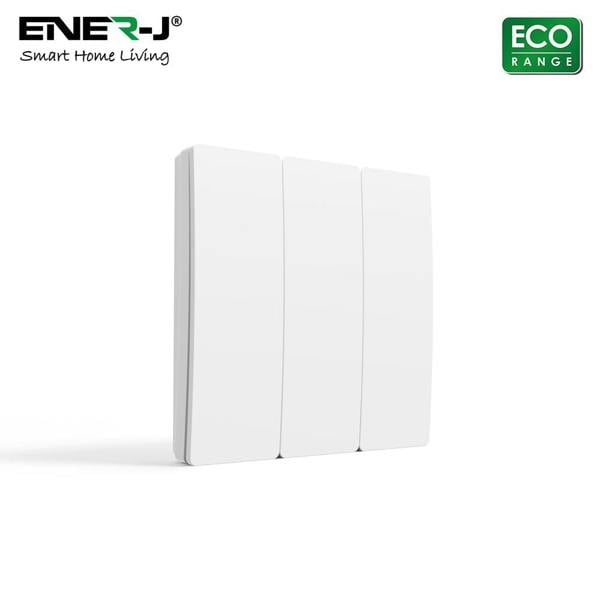 ENER-J 3 Gang Wireless Kinetic Switch Silver Body, IP55 - ECO Series