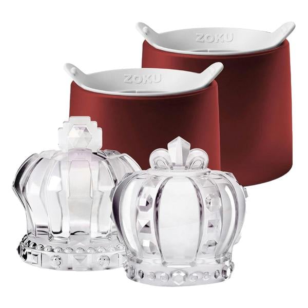 Zoku Crown Ice Moulds - Set of 2 Silicone Reusable Large Ice Makers