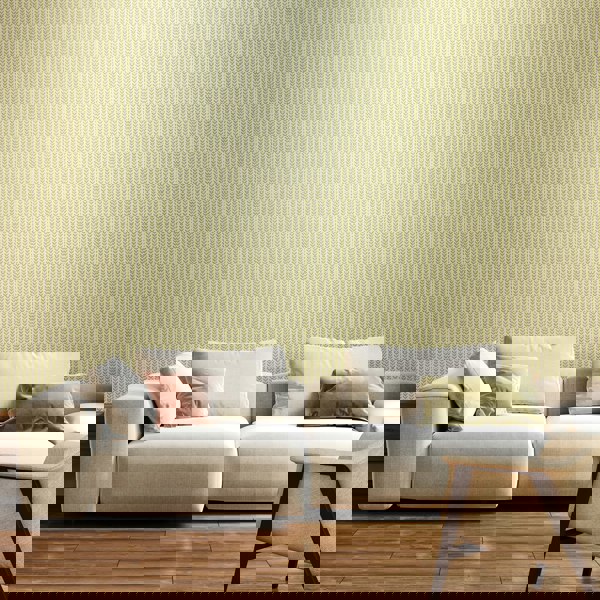 Hoopla Walls Ditsy Leaf Stripe - Apple 10m Wallpaper