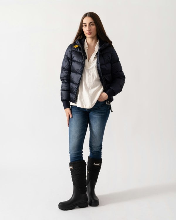 Parajumpers Mariah Womens Hooded Down Bomber - Blue Navy 316