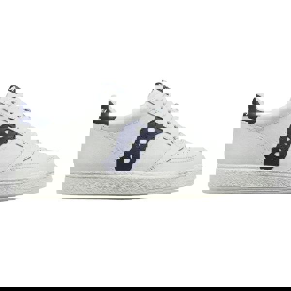 Saucony Mens Jazz Leather Court Trainers - White/Navy - 