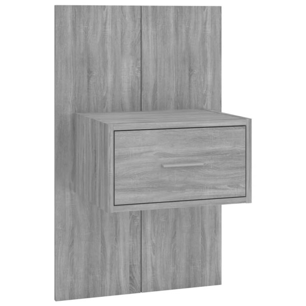 Berkfield Wall-mounted Bedside Cabinet Grey Sonoma
