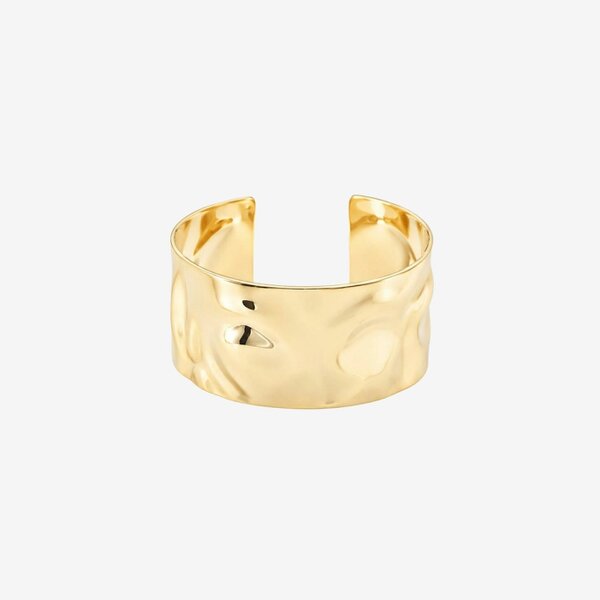 Uchi & Soto Kin Gold Sculptured Wide Cuff Bangle