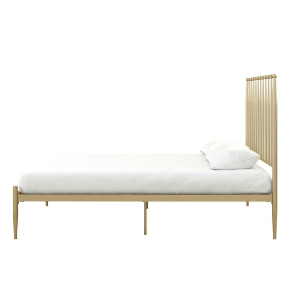 Dorel Home Giulia Modern Metal Bed Gold Look - Double