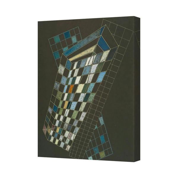 Benjamin Tate Design Contemporary Geometric Canvas Wall Art Print On Deep Wooden Frame