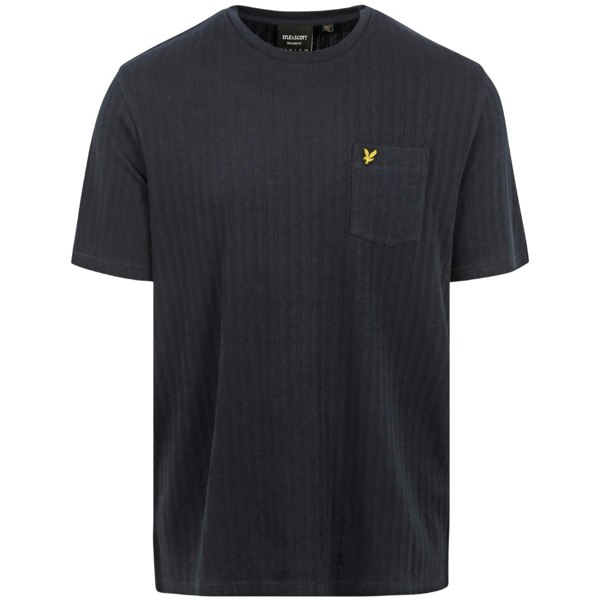 Lyle & Scott Pocket Logo Textured Dark Navy T-Shirt