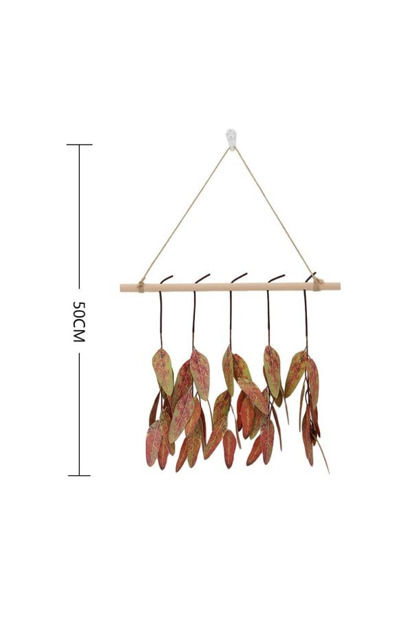 Living and Home Farmhouse Wall Hanging Decor Artificial Red Eucalyptus