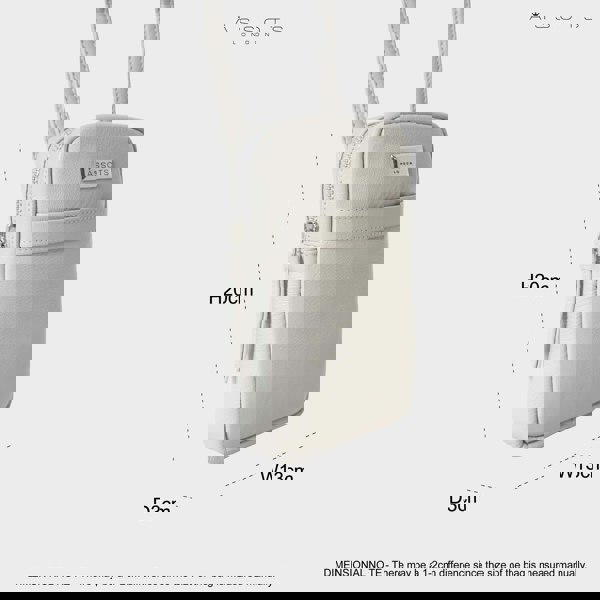 Assots London 'LEO' Ice Grey Nappa Real Leather Crossbody Mobile Phone Bag