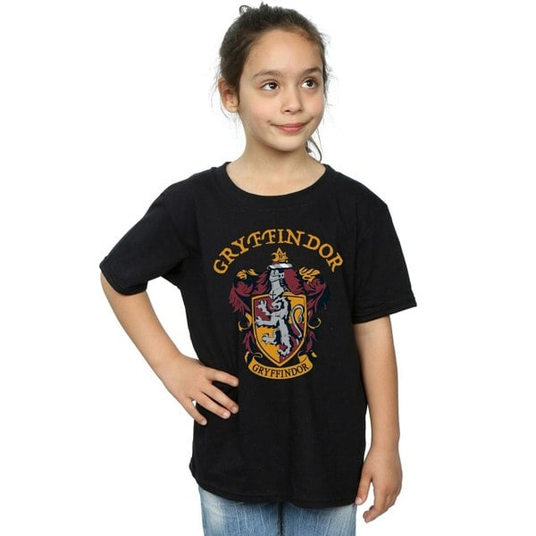 Harry Potter Girls Gryffindor Cotton T-Shirt - Black