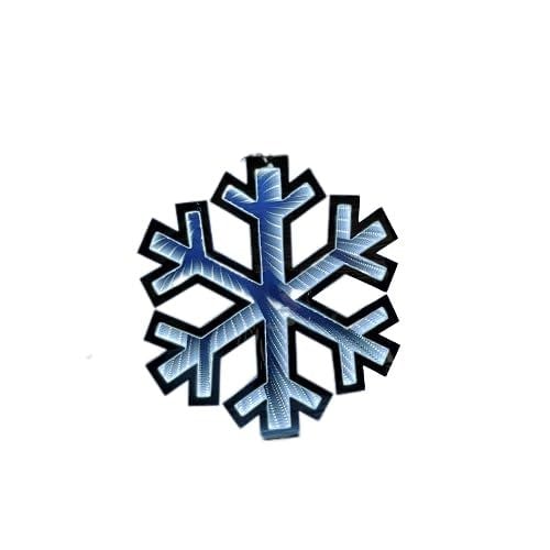 Samuel Alexander 40cm Infinity Light up Hanging Christmas Snowflake Decoration with White LEDs