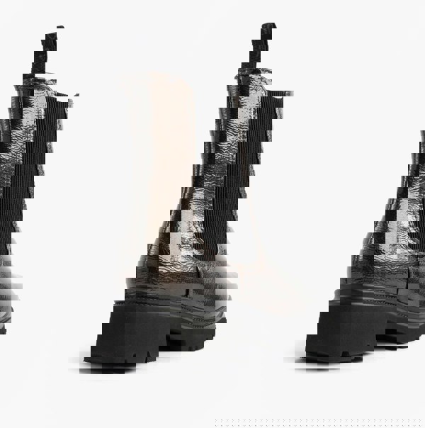 Heavenly Feet ZETA Womens Chelsea Boots Pewter Patent