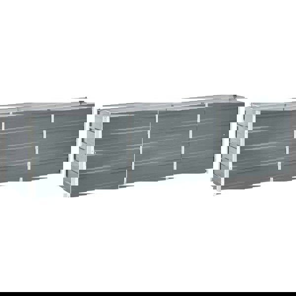 Berkfield Garden Raised Bed Galvanised Steel 240x40x45 cm Grey