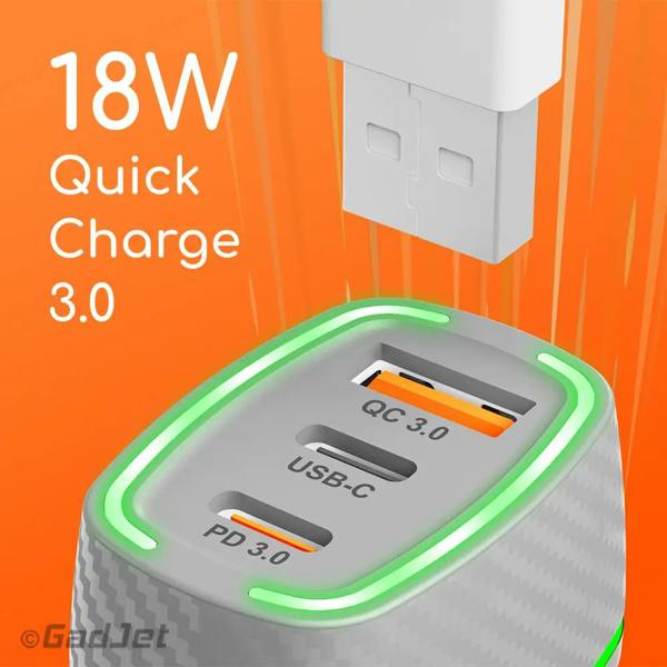 GadJet Rapid 3-Port Car Charger
