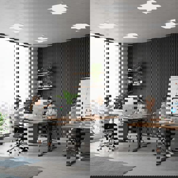 Panel Haus Colour Grey Acoustic Slat Wall Panel - 240cm x 32cm (2 pack)