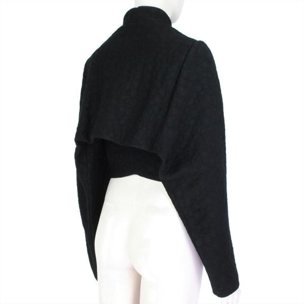 Alaia black textured Cosmos bolero jacket cropped jacket