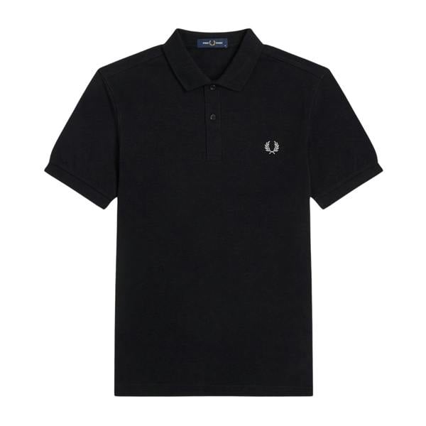 Fred Perry Classic Black Chrome Logo Polo Shirt S