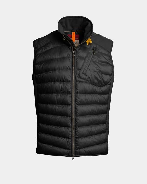 Parajumpers Zavier Mens Hybrid Vest - Black 541, front