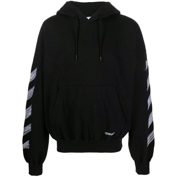 Off-White Scribble Diag Boxy Oversized Hoodie - Black