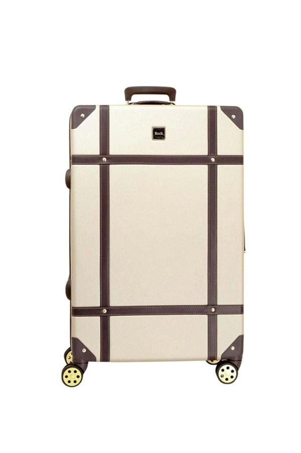 Rock Luggage Vintage Hard Shell Luggage Trunk Suitcase Set