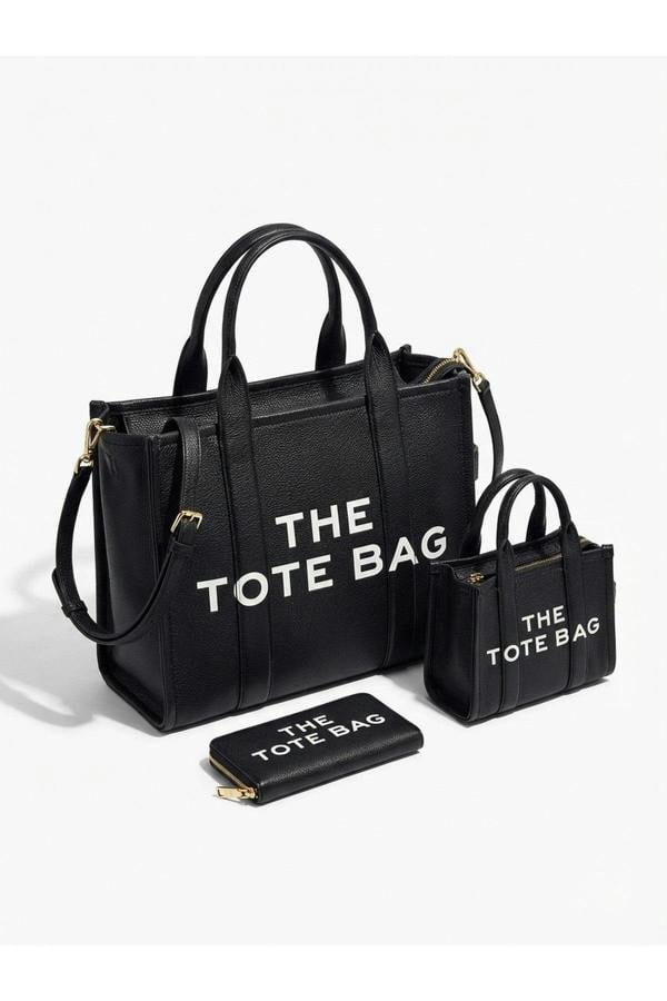 Sophia Tote Bag Set - Black