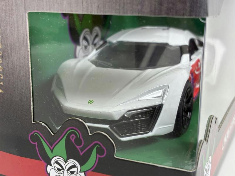 a toy car in a box