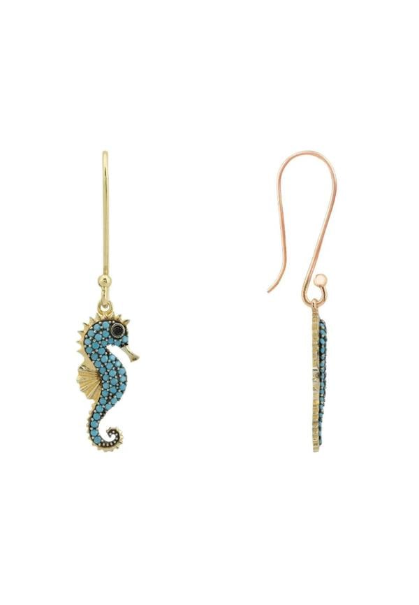 The hook of the earrings.