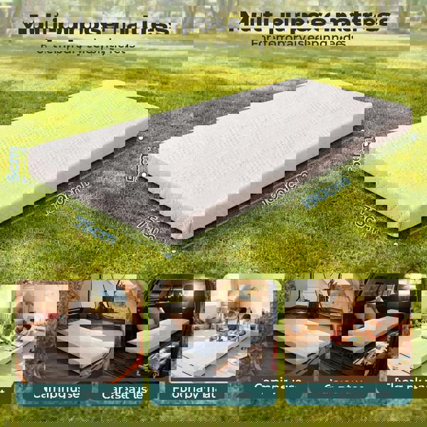 Lavio Camping Mattress Topper High Density Foam Car Floor Roll Bed Mat Portable