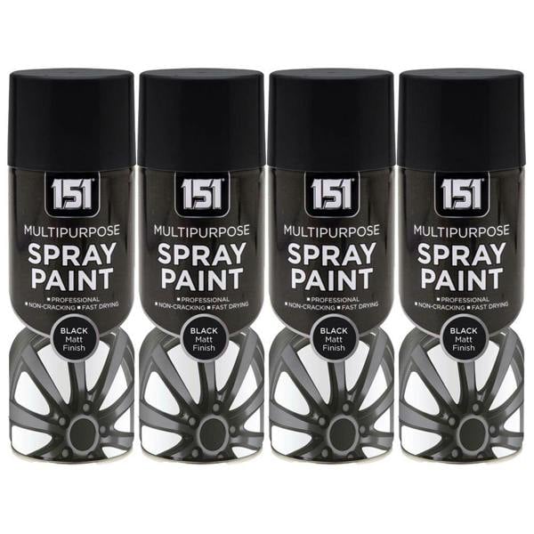 151 4X 151 Black Matt Spray Paint 400ml