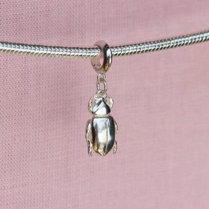 Mylee London Beetle Pendant Charm - Sterling Silver