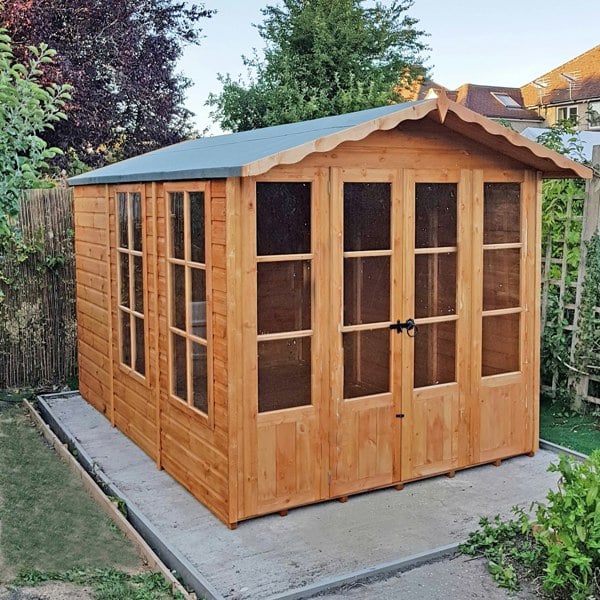 Shire Kensington 7x10 12mm interlock Clad wooden Summerhouse - Best Shed