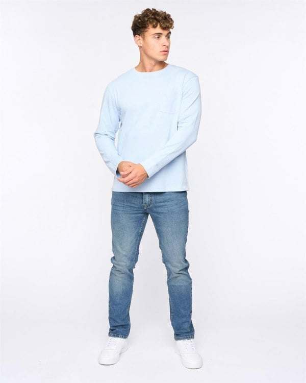 Bewley & Ritch Apsley Long Sleeve T-Shirt Light Blue