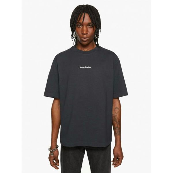 Acne Studios Small Logo Stamp T-Shirt   in  Black