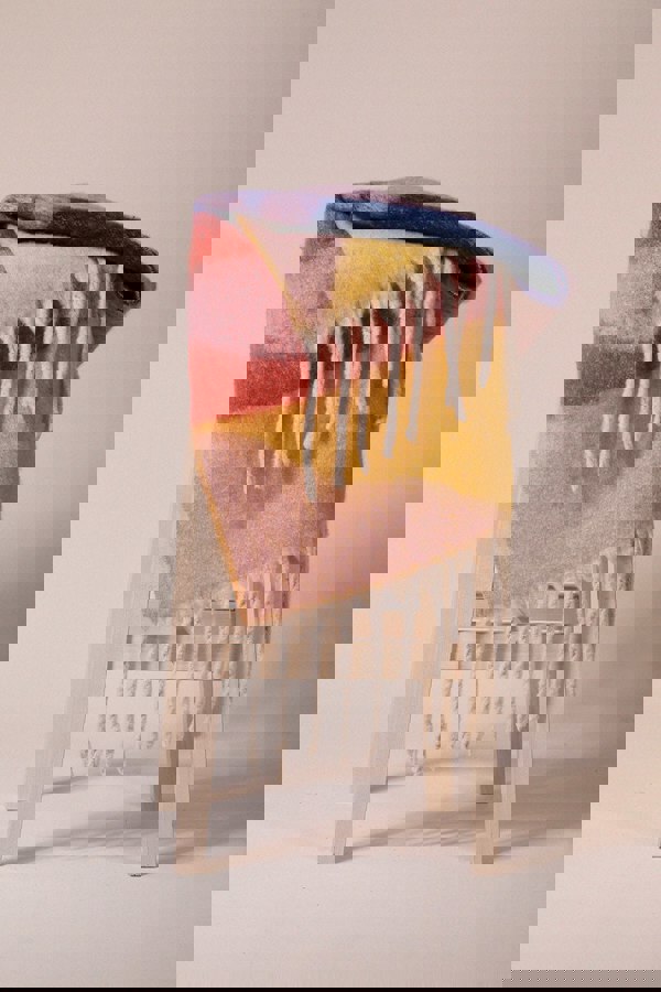 SVNX Chunky Scarf In Pink Yellow