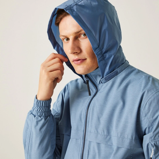 Regatta Mens Shorebay II Waterproof Jacket - Coronet Blue Stripe