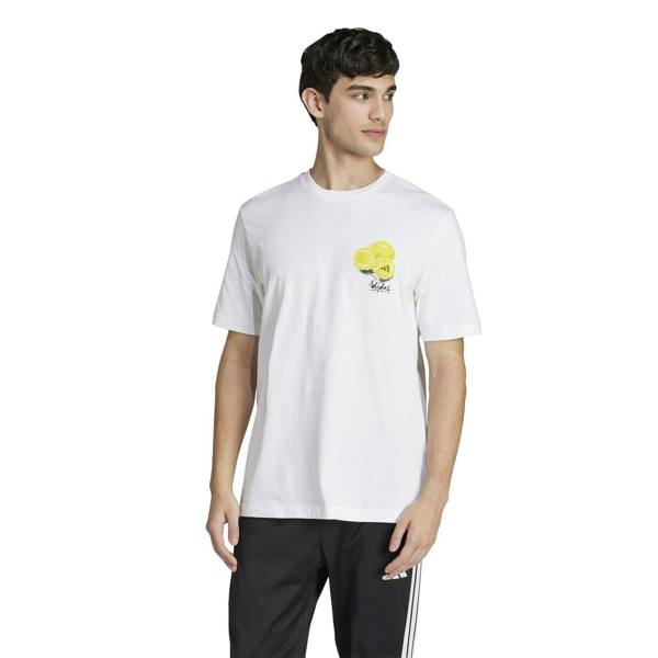 Adidas Mens Tennis Ball Crew Neck T-Shirt - White - 
