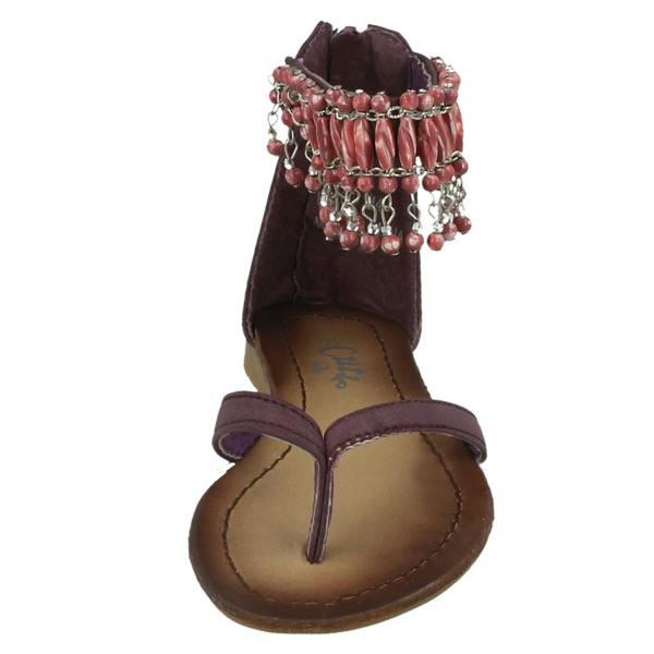Cutie Girls Cutie Beaded Ankle Strap Toe Post Sandals