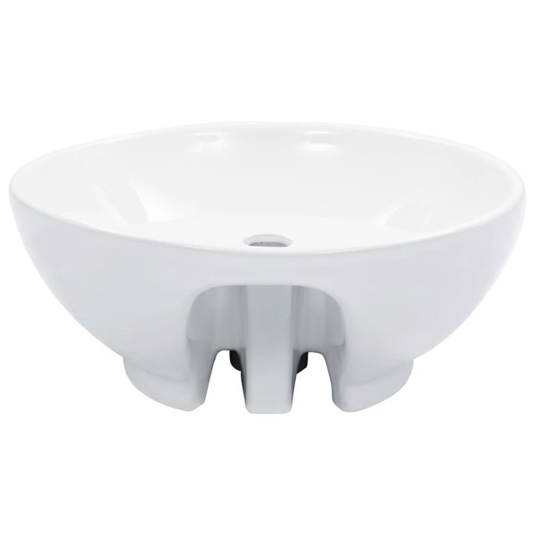 Berkfield Wash Basin with Overflow 46.5x18 cm Ceramic White