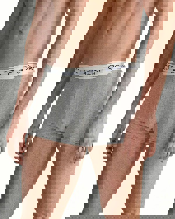 GantTrunks 3 - pack3 - Pack Classic Logo Boxer Trunks, Black/White/GreyBoxers - and - Briefs.net